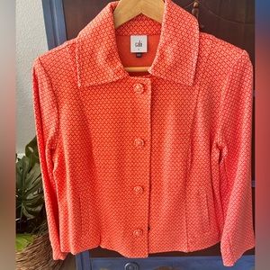 CAbi#6258 Matchmaker Topper Jacket Coat in Tiger Lily, size Small. Orange  EUC